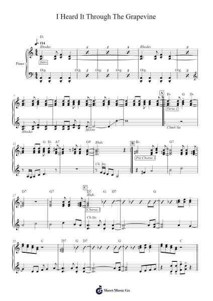 I Heard It Through the Grapevine Sheet Music by Marvin Gaye-Arr.Joyphrey
