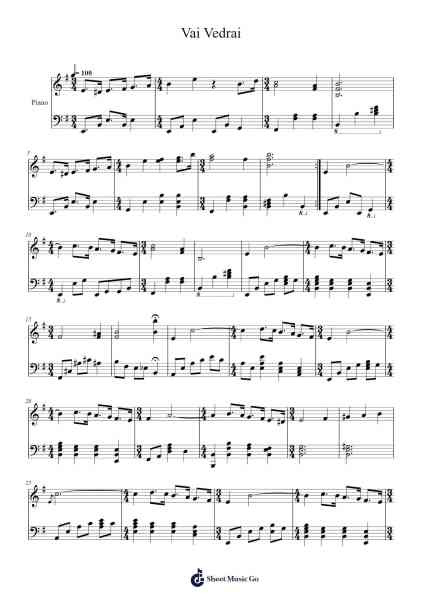 Vai Vedrai Sheet Music by Cirque du Soleil-Arr.Blyder