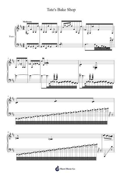Tate's Bake Shop Sheet Music by Richard Meyer-Arr.Mollries