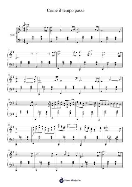 Come il tempo passa Sheet Music by Webbcolm Kepfitch-Arr.Sainsthea Flind