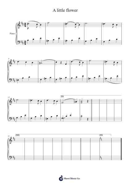 A Little Flower Sheet Music by -Arr.Moulboyce