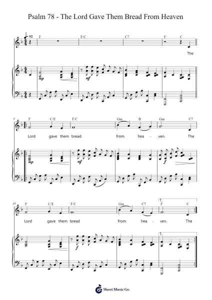 Psalm 78 - The Lord Gave Them Bread From Heaven Sheet Music by Jeffrey Kwong-Arr.Cashlyle Windnix