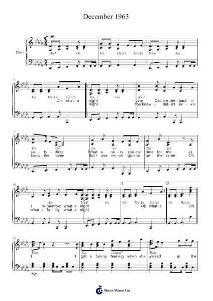 December 1963 Sheet Music by Yulesing Wagrie-Arr.Louann Bonpe