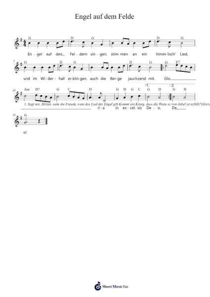 Engel auf dem Felde 樂譜由 Traditional - 編曲 Maugvia Browninglogg