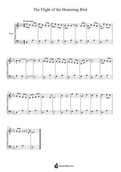 The Flight of the Humming Bird Sheet Music by Anders-Arr.Blithephne