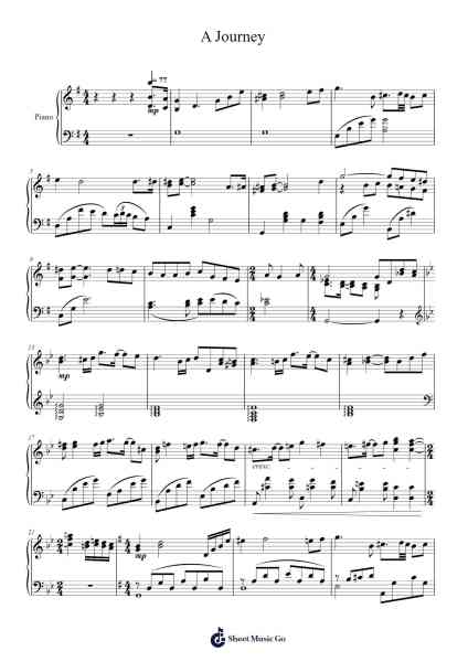 A Journey Sheet Music by Joe Hisaishi-Arr.Arabias