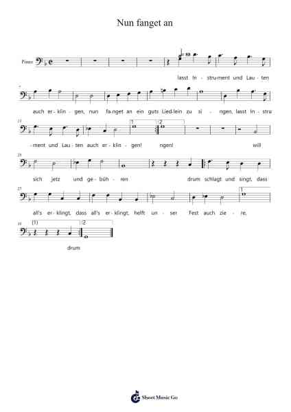 Nun fanget an 樂譜由 Hans Leo Hassler - 編曲 Boralph Giltin