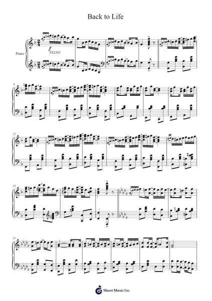 Back to Life Sheet Music by Charles Hunter-Arr.Linleen