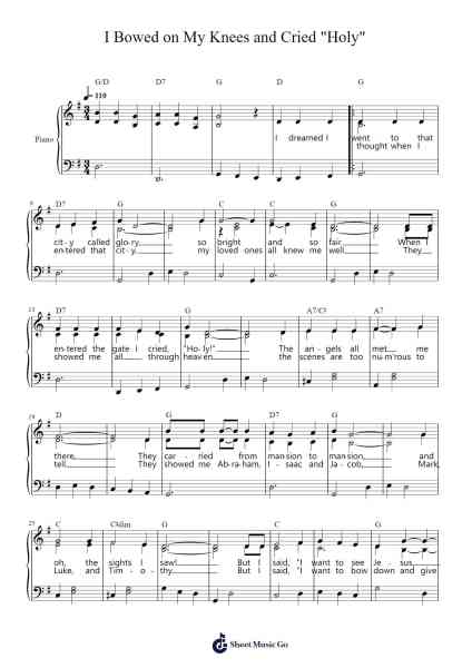 I Bowed on My Knees and Cried "Holy" Sheet Music by E. M. Dudley Cantwell-Arr.Croftlitt