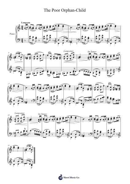 Album for the Young, Op. 68 No. 6 "The Poor Orphan-Child" Sheet Music by Robert Schumann-Arr.Westier Haylay