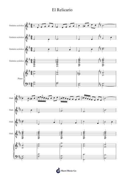 El Relicario Sheet Music by Rodrigo de la Fuente-Arr.Tifstal Noelvogt