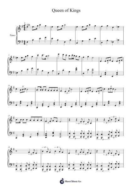 Queen of Kings Sheet Music by Alessandra Mele-Arr.Migsel Pagliam