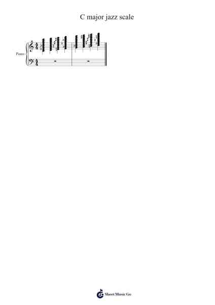 C major jazz scale Sheet Music by Islam Albakov-Arr.Evejob