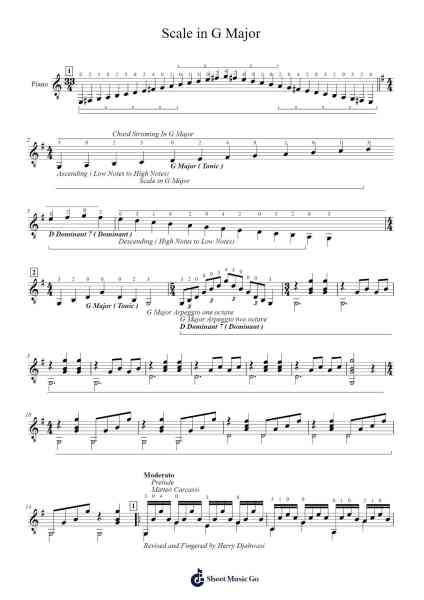 Scale in G Major Sheet Music by djahwasiherry-Arr.Sinrin Sibylnice