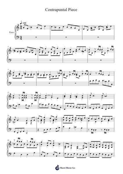 Contrapuntal Piece Sheet Music by Michael Ducorsky-Arr.Cherlian Zimreed