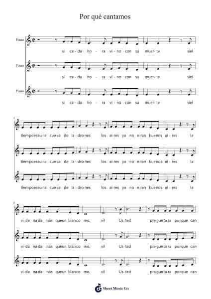 Por qué cantamos Sheet Music by -Arr.Readeworth Phoezer