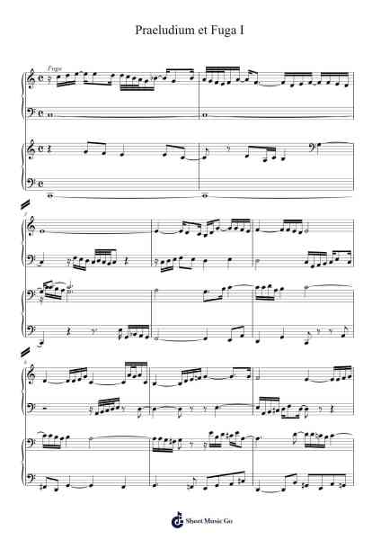 Praeludium et Fuga in C Major, BWV 846 Sheet Music by Johann Sebastian Bach-Arr.Xanbrowne
