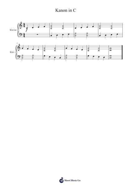 Kanon in C Sheet Music by -Arr.Bushple