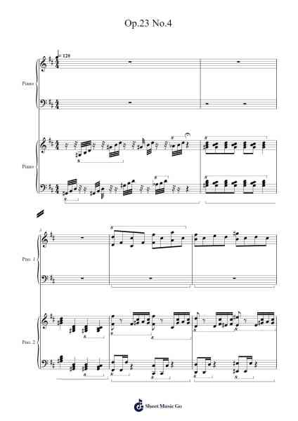 Op. 23 No. 4 Sheet Music by Walshtia-Arr.Pipril