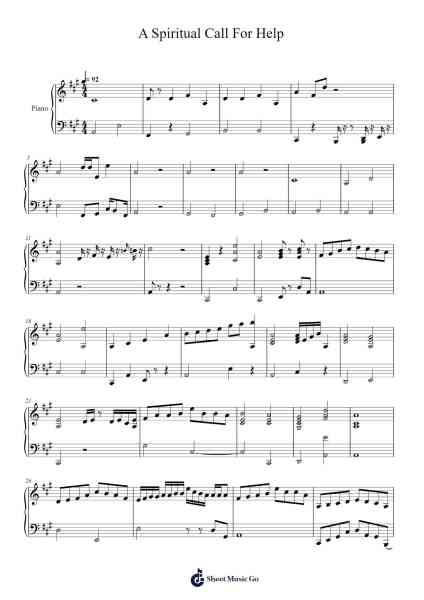 A Spiritual Call For Help Sheet Music by Clayton Ray-Arr.Hubpir