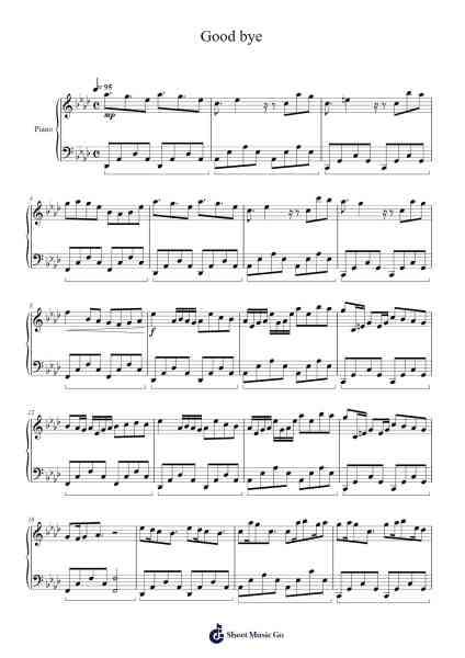 Good bye Sheet Music by Jamong-Arr.Blairharte Titess