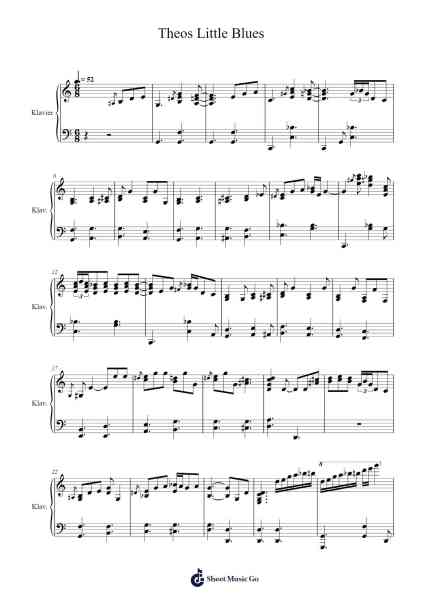 Theos Little Blues Sheet Music by Theo Degler-Arr.Zoeliot Maugpe