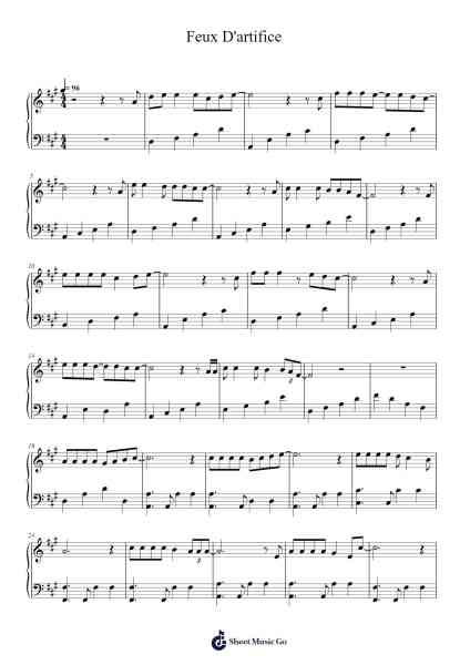 Feux D'artifice Sheet Music by Calogero-Arr.Wanje Phoefra
