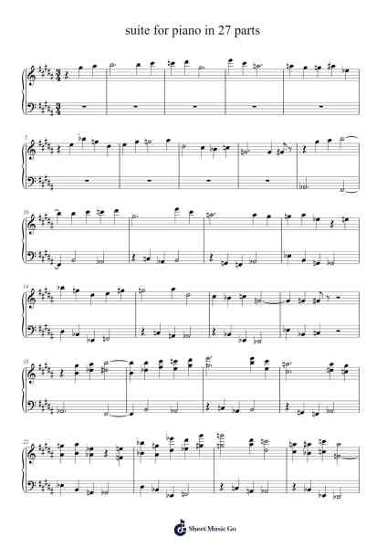 suite for piano in 27 parts Sheet Music by undefined-Arr.Nelrist Hornrias