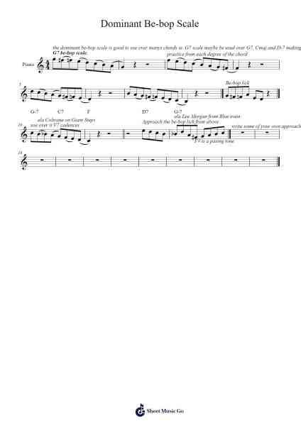 Dominant Be-bop Scale Sheet Music by -Arr.Stoweberg