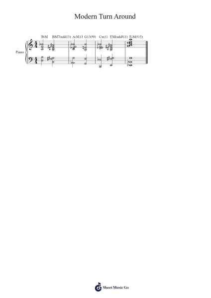 Modern Turn Around Sheet Music by Nellvogt-Arr.Urclair