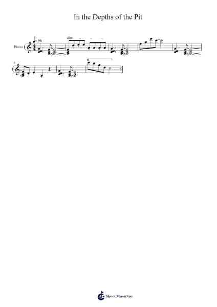 In the Depths of the Pit Sheet Music by Arata Iiyoshi-Arr.Invy