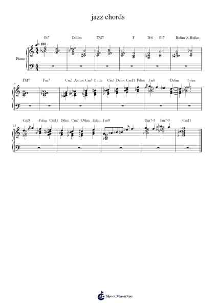 jazz chords Sheet Music by Vernia-Arr.Asdict