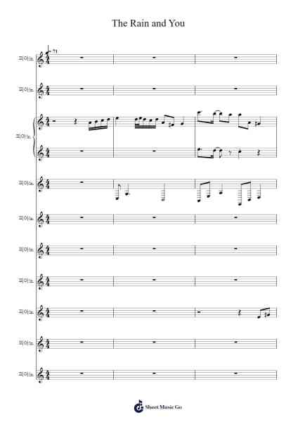 The Rain and You Sheet Music by Rumble Fish-Arr.Hawhe