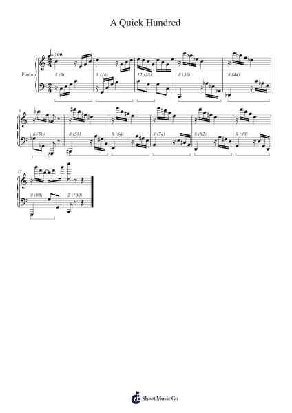 A Quick Hundred Sheet Music by Michael C. Brown-Arr.Bloorgrace Springa
