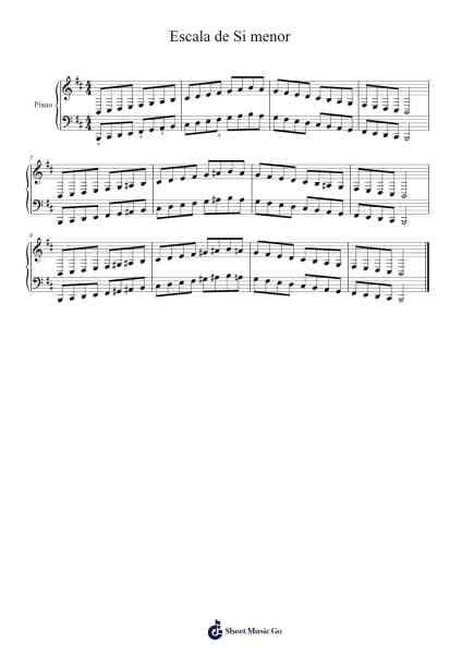 Escala de Si menor Sheet Music by undefined-Arr.Wesriah