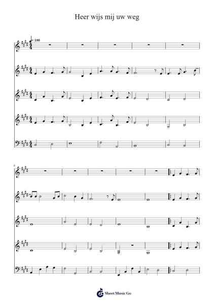 Heer wijs mij uw weg Sheet Music by Sela-Arr.Egbeau