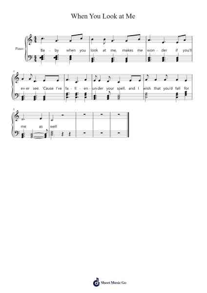 When You Look at Me Sheet Music by Meriwether Lyman-Arr.Scottcy Bachfinn