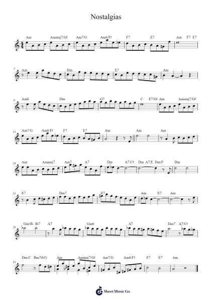 Nostalgias Sheet Music by Enrique Cadícamo-Arr.Buckclough Woogold