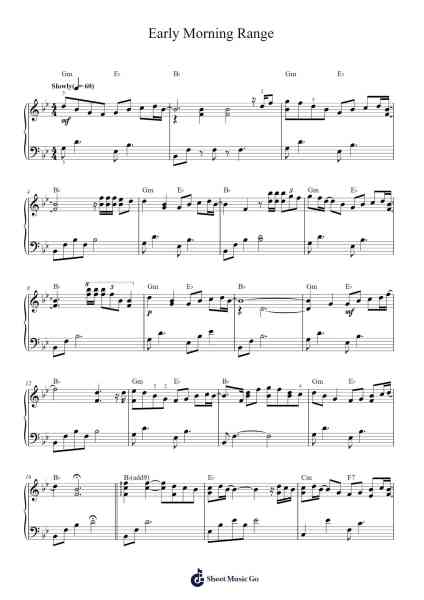Early Morning Range Sheet Music by George Winston-Arr.Cofny