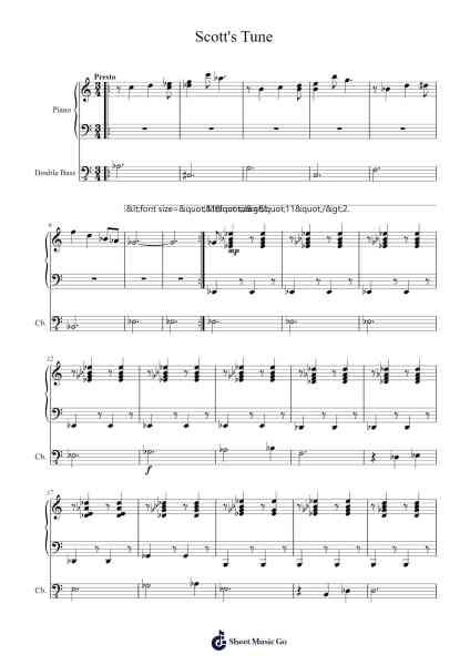 Scott's Tune Sheet Music by Scott Roberts-Arr.Horndy Pullbard