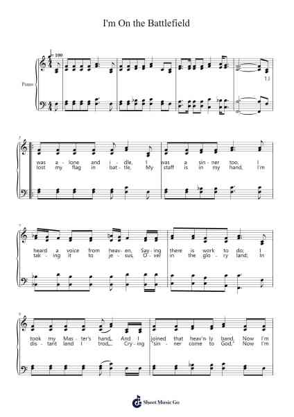 I'm On the Battlefield Sheet Music by Sylvanna Bell/E V Banks-Arr.Heca