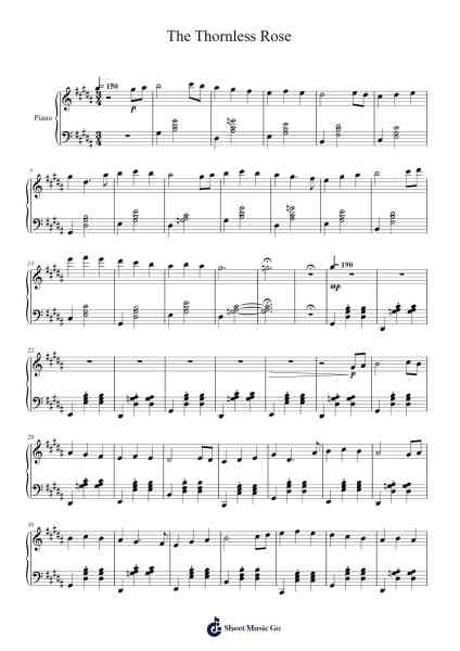 The Thornless Rose Sheet Music by Otqy-Arr.Dawnvia