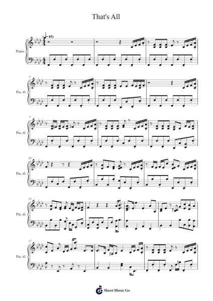 That's All Sheet Music by Genesis-Arr.Ruxia