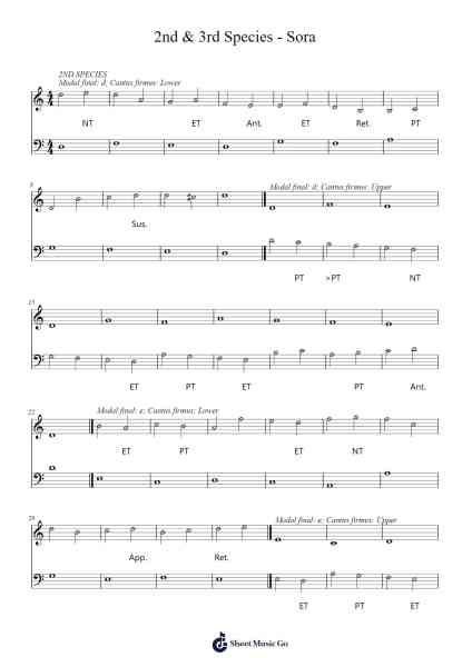 2nd & 3rd Species - Sora Sheet Music by Sora Jederan Shpack-Arr.Fosil Johnlind
