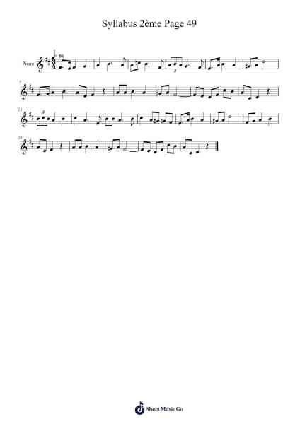 Syllabus 2ème Page 49 Sheet Music by Frédéric Chopin-Arr.Lancefoe Robsaul