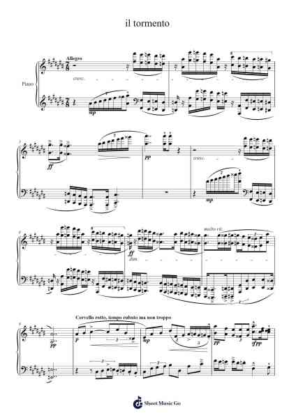 il tormento Sheet Music by Xavier Ng-Arr.Leaglan Piersmar