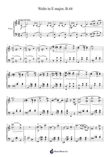 Waltz in E Major, B.44 Sheet Music by Frédéric Chopin-Arr.Drewlot