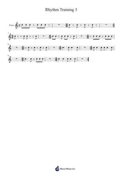 Rhythm Training 3 Sheet Music by Parxe Sylitt-Arr.Pubey