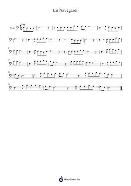 Eu Navegarei Sheet Music by Hino da Harpa Cristã-Arr.Sylgou