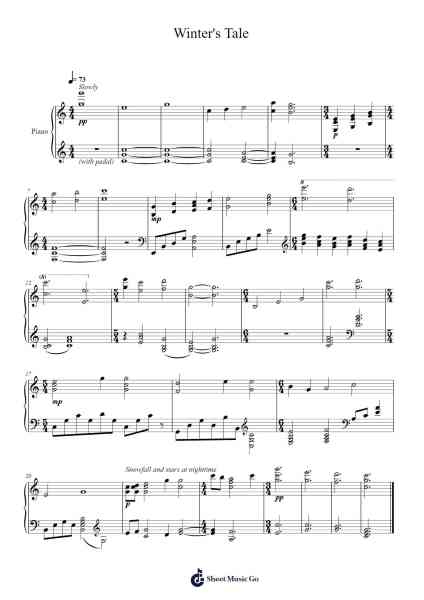 Winter's Tale Sheet Music by Hans Zimmer/Rupert Gregson-Williams-Arr.Northhill Bildo